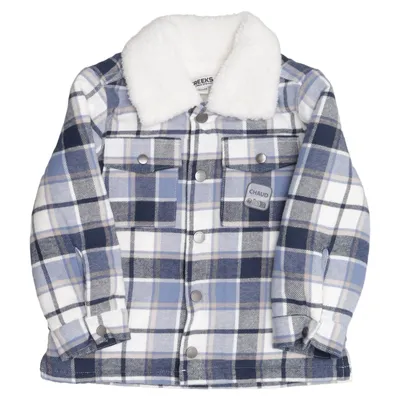 Överskjorta (Blå, Vit, Beige) från Creeks Bomull, Polyester, Polyuretan