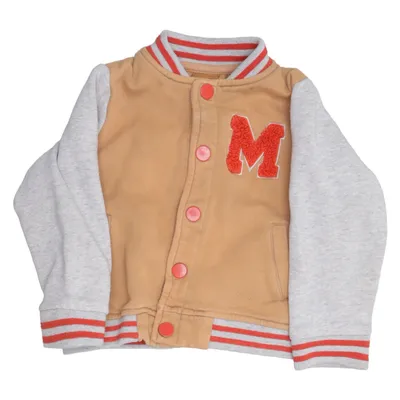 Collegejacka (Brun, Grå, Röd) från Minimarket Bomull, Polyester