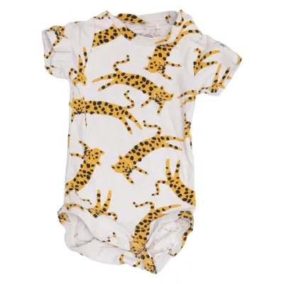 Romper (Wit, Geel, Zwart) van Lindex Baby Katoen, Elastaan