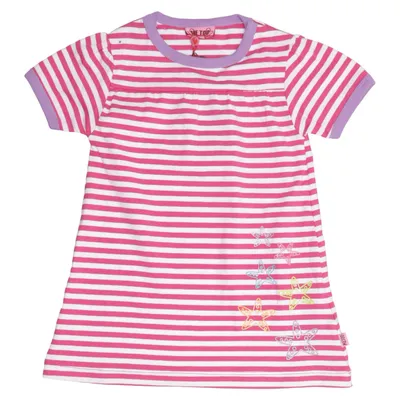 Jurk (Roze, Wit, Meerkleurig) van Me Too Katoen, Elastaan