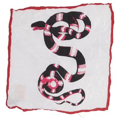 Handkerchief (White, Black) from Hallhuber Silk