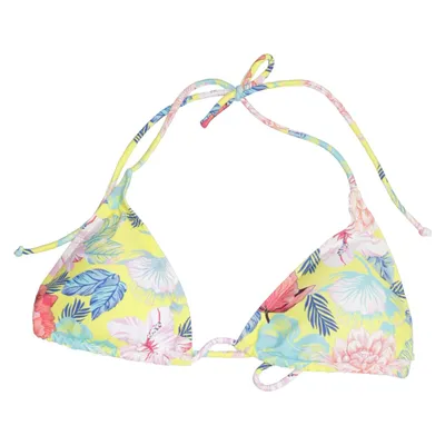Bikini top (Yellow, Multicolored) from Dunnes Stores Elastane, Polyamide
