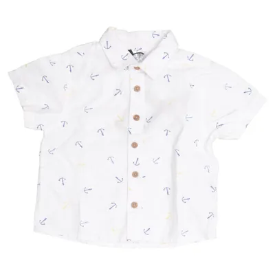 Korte mouwen shirt (Wit, Blauw, Geel) van So Cute Katoen