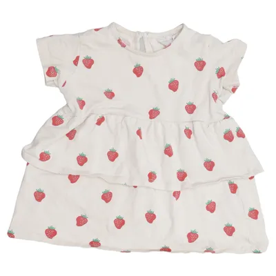 Jurk (Beige, Rood, Groen) van Rukka Katoen, Elastaan
