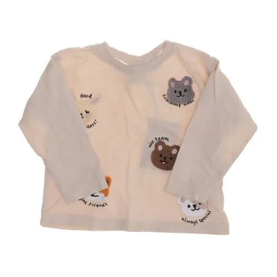 Long sleeve T-shirt (Beige, Multicolored) from Zara Cotton