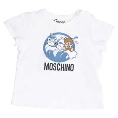 T-shirt (White) from Moschino Baby Cotton, Elastane, Polyester