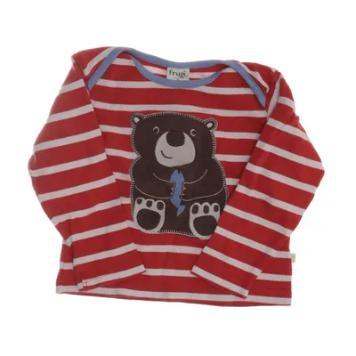 Long sleeve T-shirt (Red, Beige) from Frugi Organic cotton