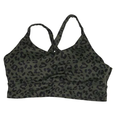 Sports bra (Green, Black) from Fierz Elastane, Polyester