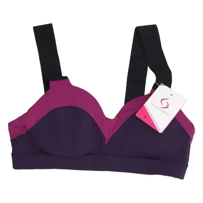 Sport-BH (Lila, Pink, Schwarz) von Moving Comfort Elasthan, Polyamid, Polyester