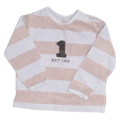 T-shirt à manches longues (Beige, Gris) de Bout'chou Coton, Polyester