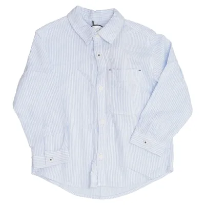 Shirt (Blue, White) from Zara Cotton