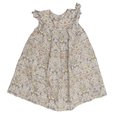 Dress (Beige, Multicolored) from Huttelihut Cotton
