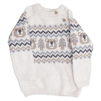 Strickpullover (Beige, Mehrfarbig) von Topomini Recycelte Baumwolle