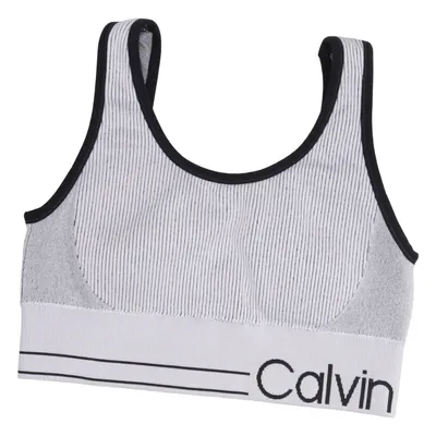 Sports bra (Gray, Black) from Calvin Klein Performance Elastane, Polyamide, Polyester