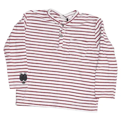 Henley Shirt (Weiß, Rot) von Zara BabyBoy Baumwolle