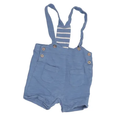 Salopette (Bleu, Blanc) de Polarn O. Pyret Coton biologique