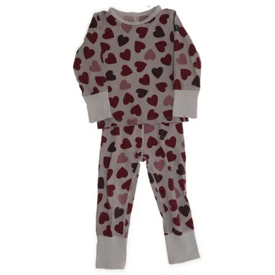 Pyjama (Roze, Rood, Wit) van Polarn O. Pyret Elastaan, Organisch katoen