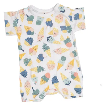 Body (White, Multicolored) from Polarn O. Pyret Elastane, Organic cotton