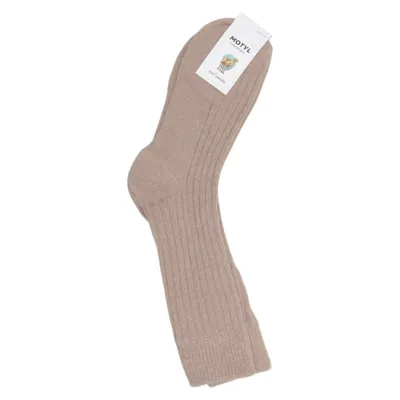 Striksokker (Beige) fra Motyl Angora