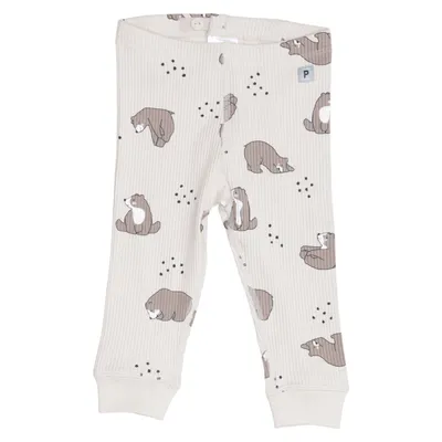 Leggings (Beige, Brun) fra Polarn O. Pyret Elastan, Økologisk bomuld