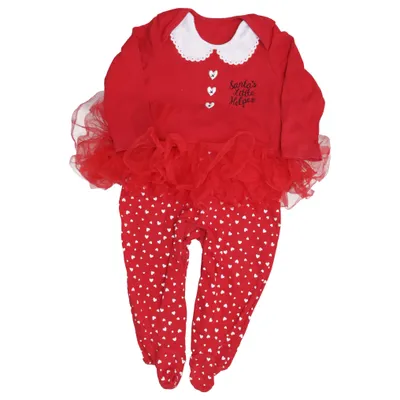 Rompers (Red, White) from Nutmeg Cotton, Polyester
