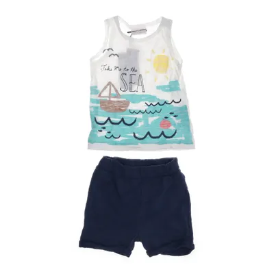 Set (White, Blue, Multicolored) from Baby by Lindex Cotton