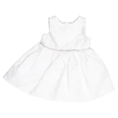 Robe de fille de fleur (Blanc) de Couture Princess Polyester