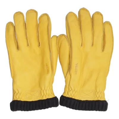 Leather gloves (Yellow, Black) from Hestra Acrylic, Leather, Polyester