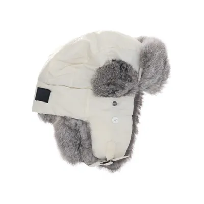 Trapper hat (White, Gray) from SAND Nylon, Polyester, Rabbit fur