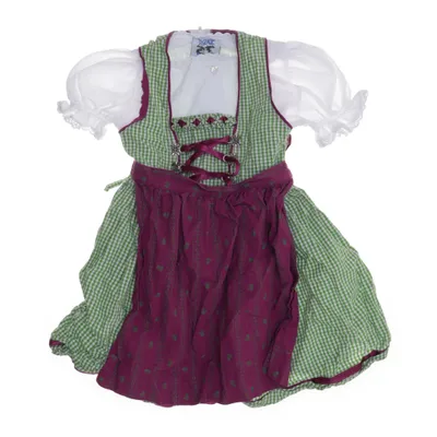 Dirndl (Groen, Lila, Wit) van Usar Drachten Katoen, Polyester