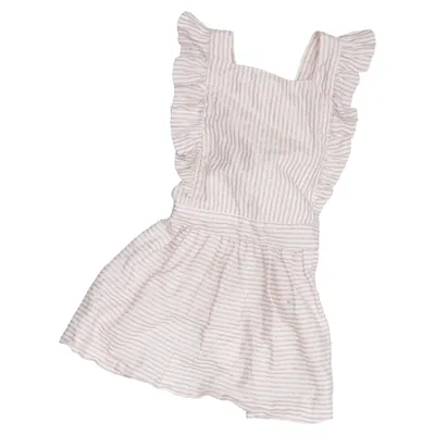 Robe (Blanc, Rose) de Émile et Ida Coton, Fibre métallique, Polyester