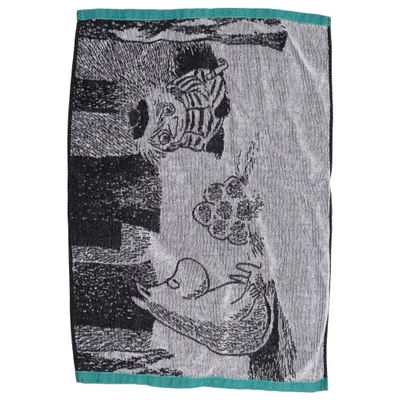 Handdoek (Zwart, Wit, Turquoise) van Finlayson Katoen