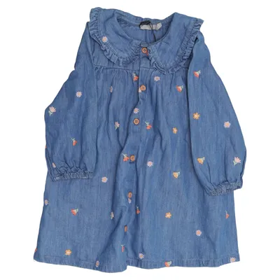 Denim jurk (Blauw, Meerkleurig) van Bout'chou