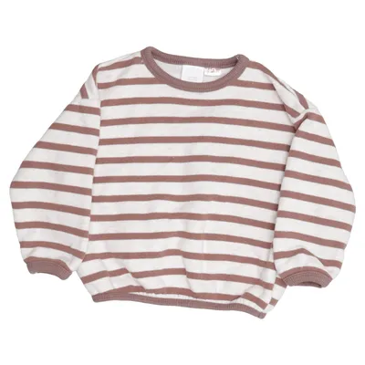 Sweatshirt (Bruin, Beige) van Zara Katoen, Elastaan