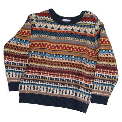 Sweater (Blue, Multicolored) from Fagottino Acrylic, Wool
