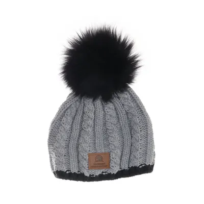 Pompon muts (Grijs, Zwart) van Wilderness Acryl, Polyester