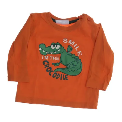 Långärmad t-shirt (Orange, Grön) från Baby Bomull