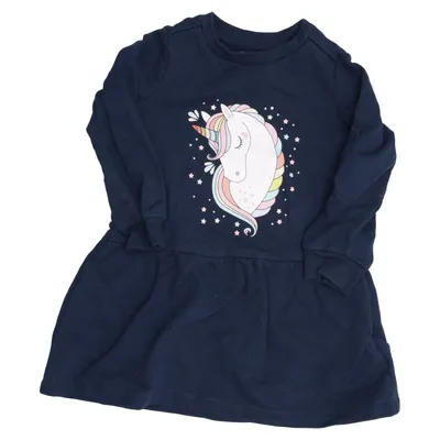 Klänning (Blå, Flerfärgad) från Girls Wear Bomull, Återvunnen polyester