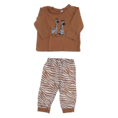 Mjukisset (Brun, Vit) från Nightwear Bomull