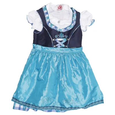Dirndl (Blå, Hvid) fra Spieth & Wensky Acetat, Bomuld, Elastan, Polyester, Viscose