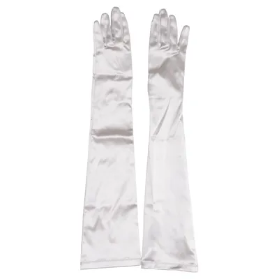 Opernhandschuhe (Grau, Silber) von Apart Impressions Acetat, Elasthan
