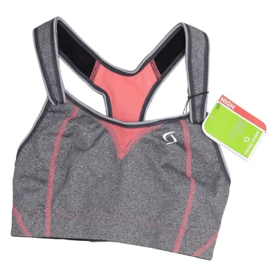 Sport-BH (Grau, Pink) von Moving Comfort Elasthan, Polyamid, Polyester