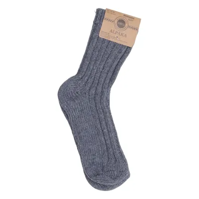 Knit socks (Blue) from Brubaker Alpaca wool