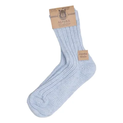 Knit socks (Blue) from Brubaker Alpaca wool