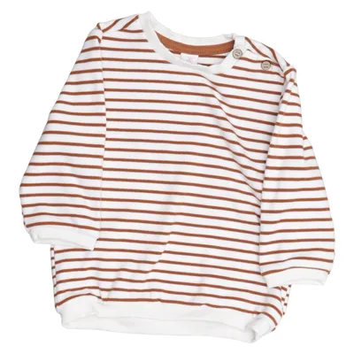 Sweatshirt (Weiß, Braun) von Topomini Elasthan, Polyester