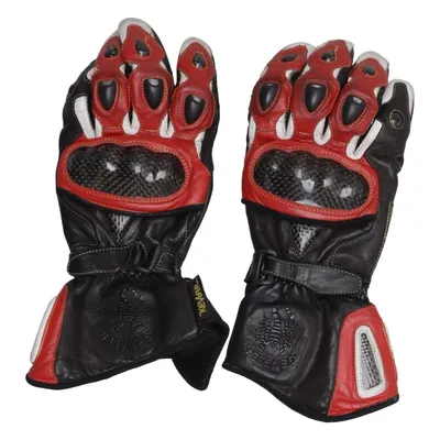 Motorhandschoenen (Zwart, Rood) van Kevlar Leer