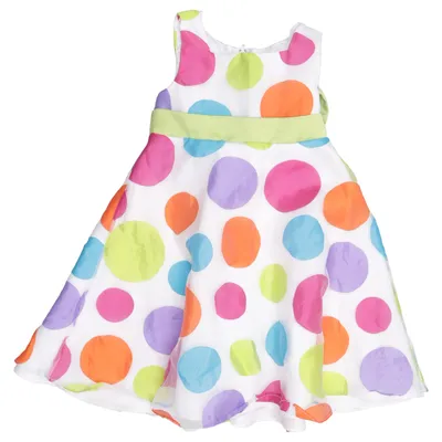 Dress (White, Multicolored) from Rare Editions Polyester, Viscose