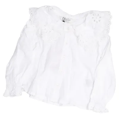 Blouse (White) from H&M Cotton