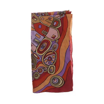 Neckerchief (Red, Multicolored) from Platki Silk