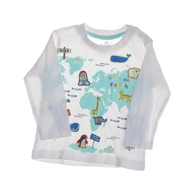 T-shirt à manches longues (Blanc, Multicolore) de Clever Coton